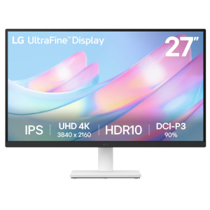 Monitor LG Ultrafine 27US500-W 27pulgadas UHD 4K 3840x2160 IPS 60Hz 5ms, HDMIx2, DP, Audio-Out, Blanco / LG