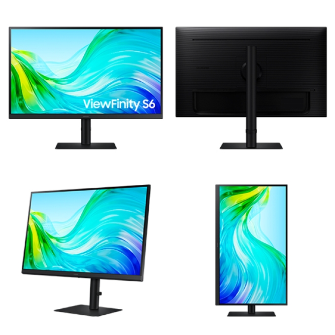 Monitor Plano Samsung Viewfinity S6, 27pulgadas QHD IPS, 100Hz, 5 ms, DP/HDMI / Samsung