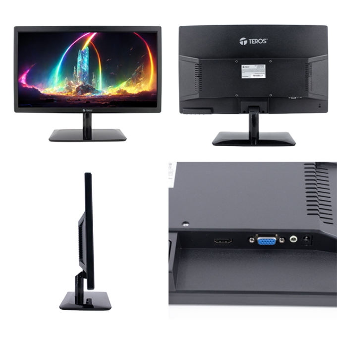 Monitor TEROS TE-1915S, 19.5pulgadas TN, 75Hz, 5 ms, HDMI/VGA / Teros