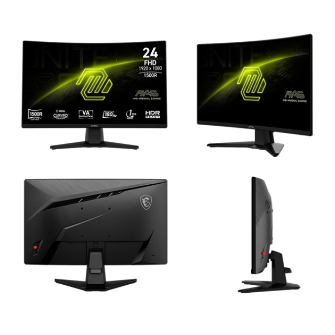 Monitor MSI MAG 242C Curvo (1500R) 23.6pulgadas, FHD VA, HDMI / DP / Headphone-Out / MSI