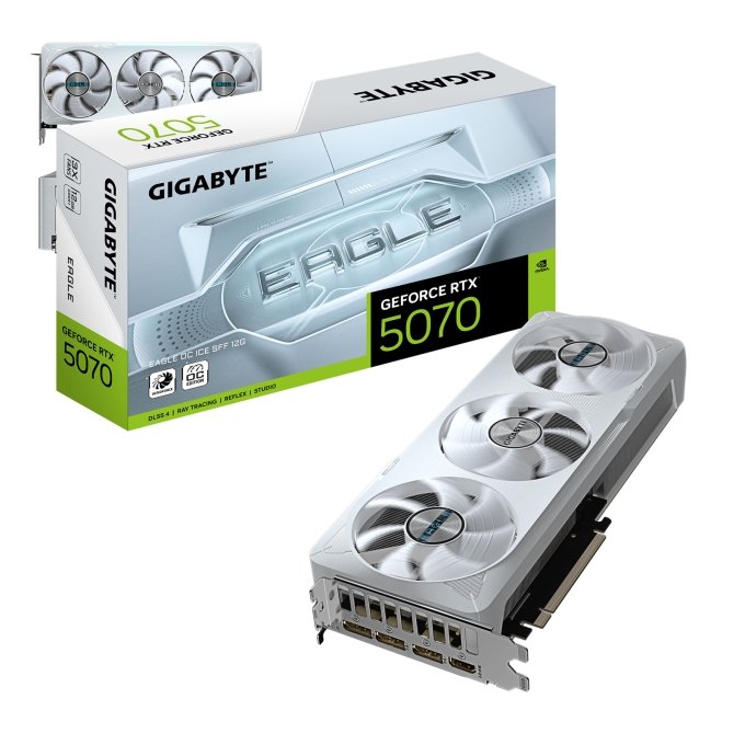 Tarjeta de video GIGABYTE GeForce RTX 5070 EAGLE OC ICE 12GB GDDR6X | DLSS 3.5 | Edicion especial color blanco / GIGABYTE