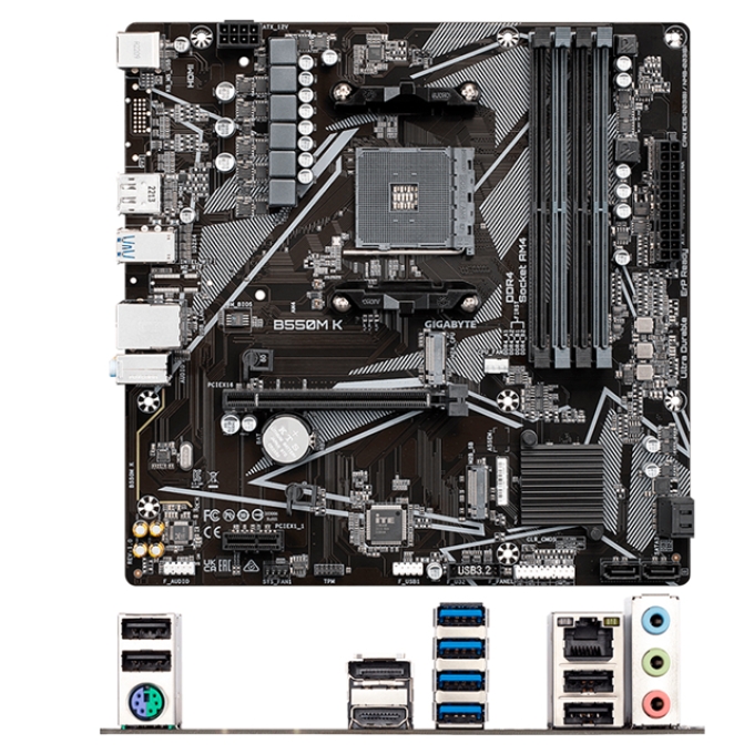 MOTHERBOARD Placa Madre GIGABYTE B550M K - AM4 | DDR4 | Micro ATX / GIGABYTE