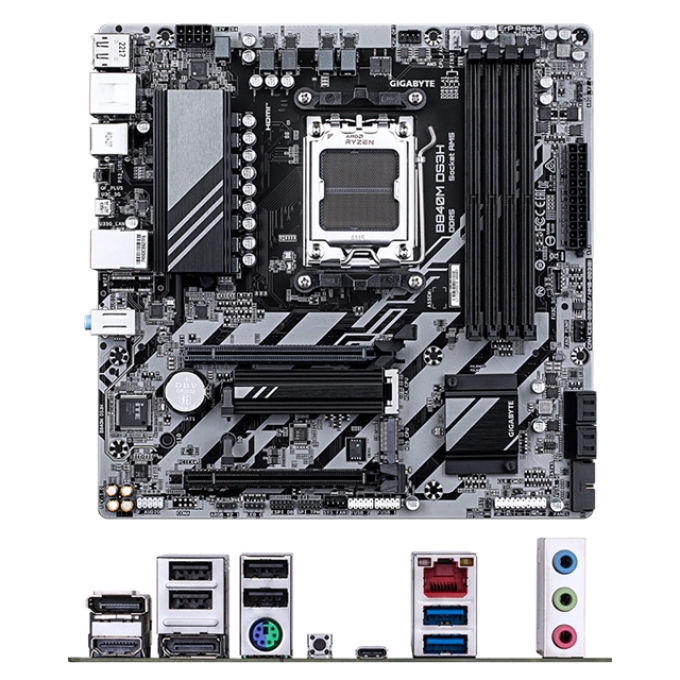 MOTHERBOARD Placa Madre GIGABYTE B840M DS3H - Socket AM5 | DDR5 | Micro?ATX / GIGABYTE