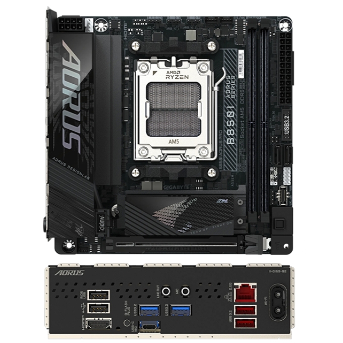 MOTHERBOARD Placa Madre GIGABYTE B850I AORUS PRO - AM5 | DDR5 | Wi Fi 6E | Mini ITX / GIGABYTE