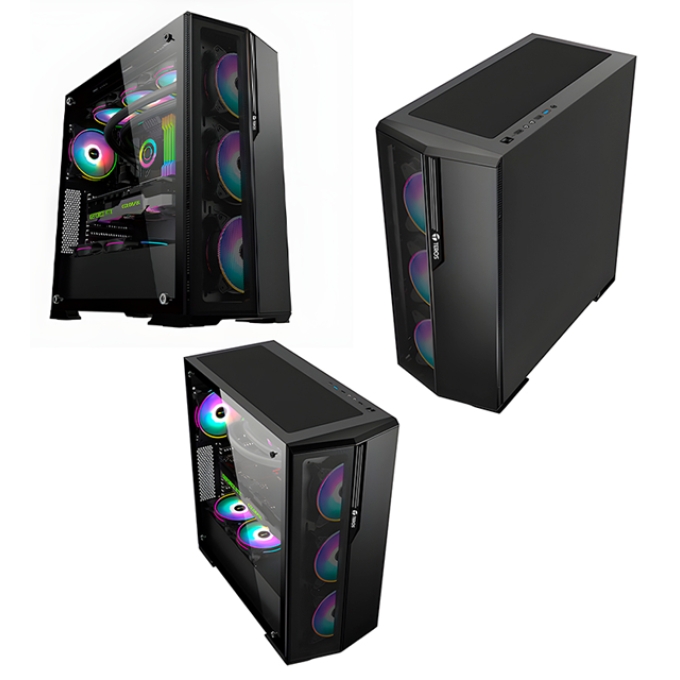 Case Gamer Teros TE1175N, Mid Tower, Negro, USB 3.0, USB 2.0, Audio. / Teros