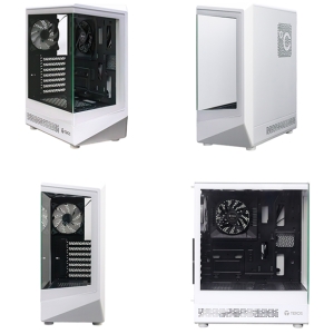 Case gamer TEROS TE-1322G, Mid Tower, USB 3.0 / USB 2.0, audio, ventilador ARGB, blanco / Teros