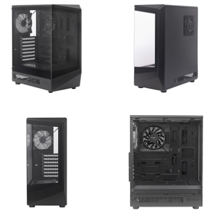 Case gamer TEROS TE-1321G, Mid Tower, USB 3.0 / USB 2.0, audio, ventilador ARGB, negro