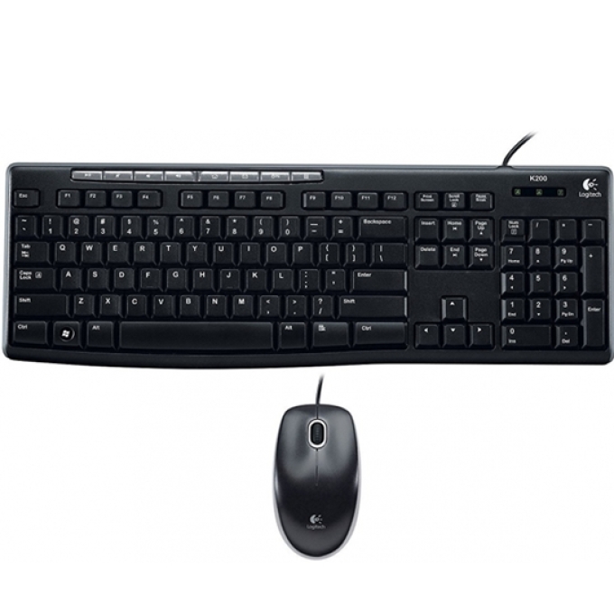 Kit Teclado y Mouse Logitech MK200, USB, Negro. / Logitech