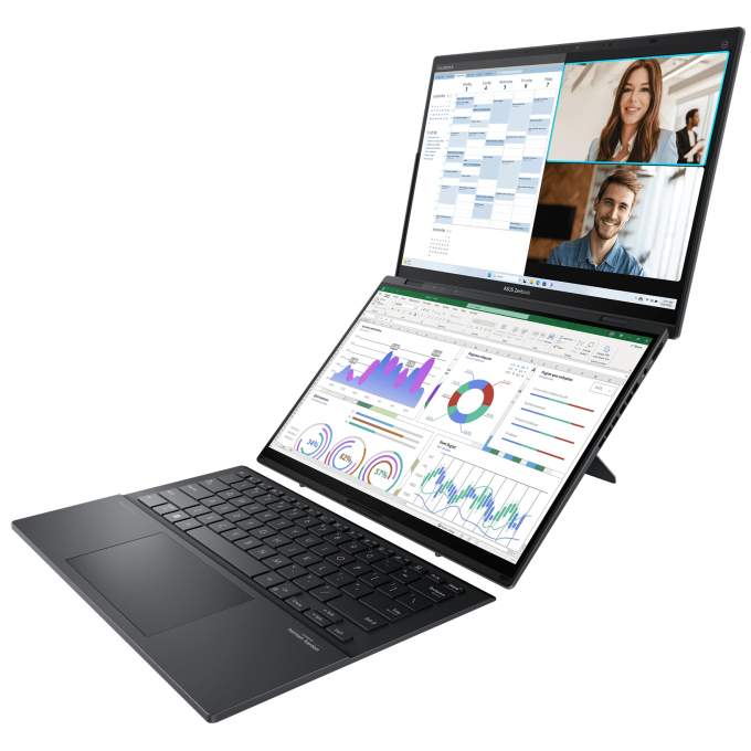 Laptop Asus Zenbook DUO UX8406, Intel Ultra9-285H, Memoria RAM 32Gb, Disco Solido 1Tb, Pantalla Tactil 14pulgadas touch, Win11, UX8406CA-PZ073W / Asus