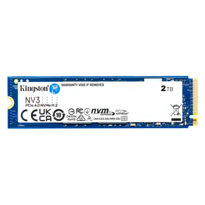 Disco Duro Solido SSD 2Tb Kingston NV3 PCIe 4.0 NVMe M.2 SSD interno / Kingston