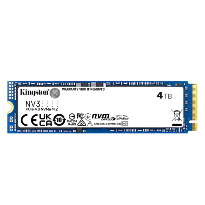 Disco Duro Solido SSD 4Tb Kingston NV3 PCIe 4.0 NVMe M.2 SSD interno / Kingston