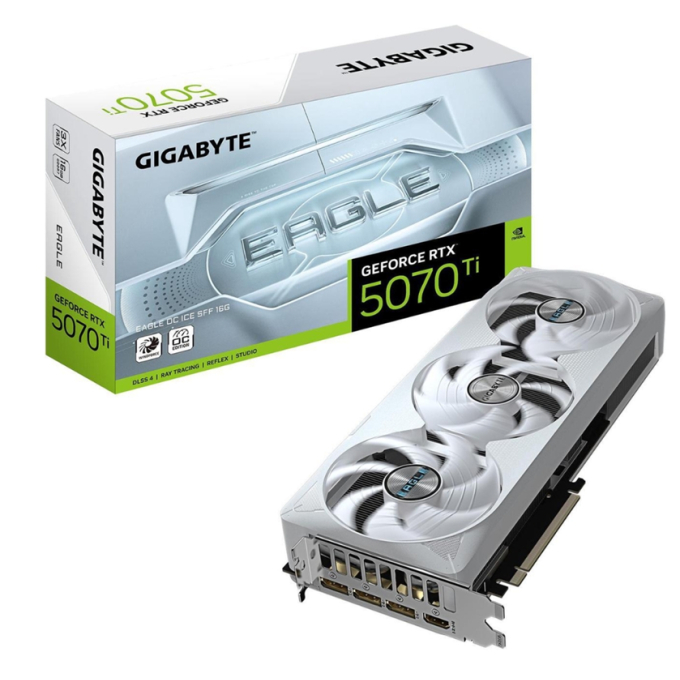 Tarjeta de Video GIGABYTE GeForce RTX 4070 Ti SUPER EAGLE OC ICE 16GB GDDR6X - GV-N507TEAGLEOC ICE-16GD / GIGABYTE
