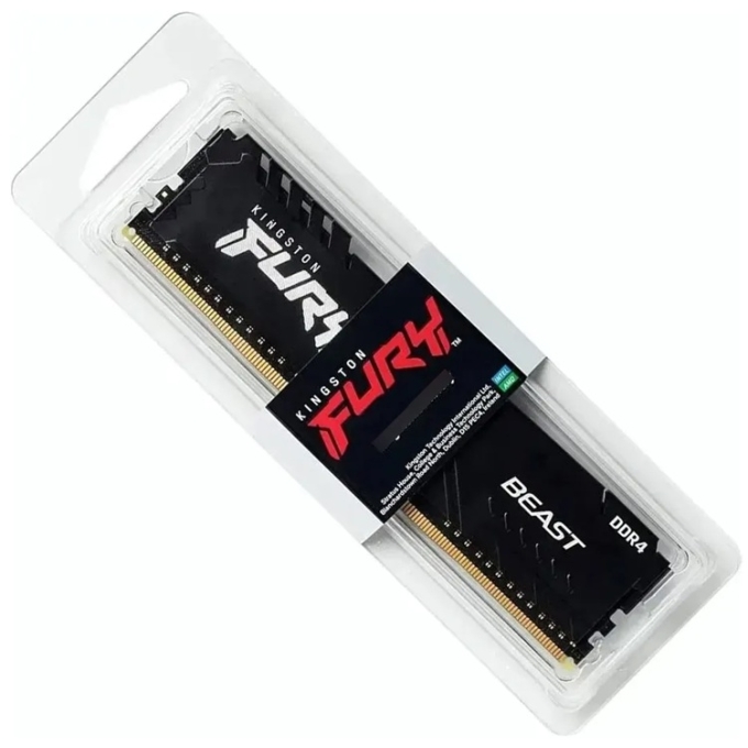 Memoria RAM KINGSTON FURY BEAST DDR4 8Gb 3200MHZ KF432C16BB/8 (oferta) / KINGSTON