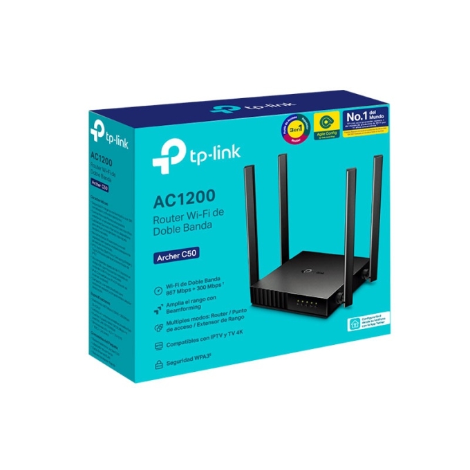 ROUTER TP-LINK AC1200 DOBLE BANDA ARCHER C50 WIRELESS / TP-LINK