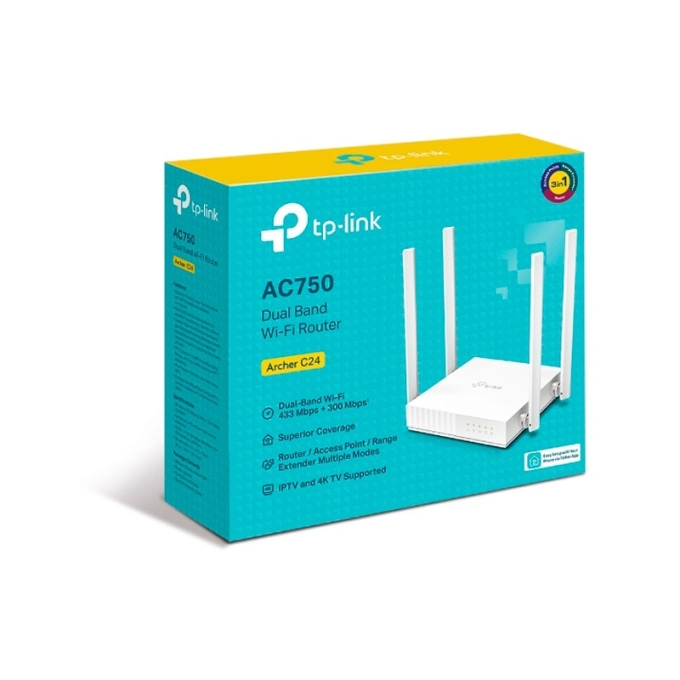 ROUTER TP-LINK AC750 DOBLE BANDA ARCHER C24 / TP-LINK