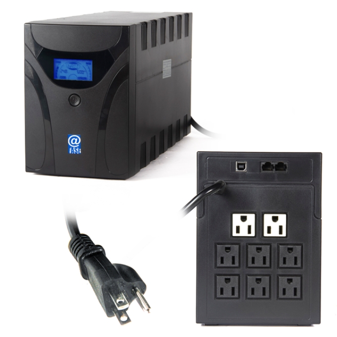 UPS Interactivo Elise Fase, AUR-1000-LCD-USB, 1000 VA / 600 W, Puerto inteligente USB-HID. / Elise