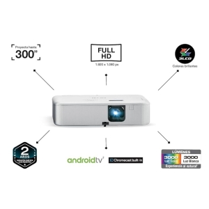Proyector Epson EpiqVision FH02 - Proyector Portatil Inteligente Android TV, Smart, FHD 1080p, hasta 300pulgadas / Epson