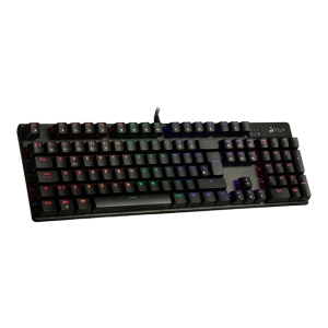 Teclado Gamer Mecanico TE-4068G, retroiluminacion rainbow, USB 2.0, español, color negro / Teros
