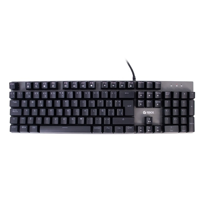 Teclado Gamer TEROS TE-4074G, RGB, USB 2.0, negro / Teros