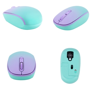 Mouse inalambrico TEROS TE-1239S, 2.4GHz, 4 botones, purple