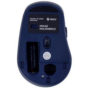 Mouse inalambrico TEROS TE-1235S, 2.4GHz, 6 botones, USB, azul / Teros