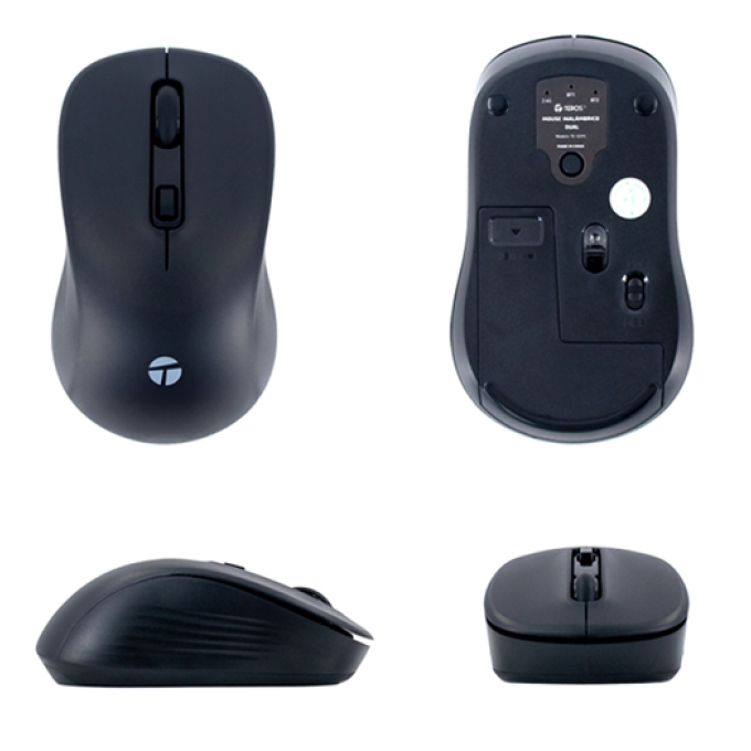 Mouse inalambrico TEROS TE-1231S, 2.4GHz, BT 5.0, 4 botones, USB, negro / Teros
