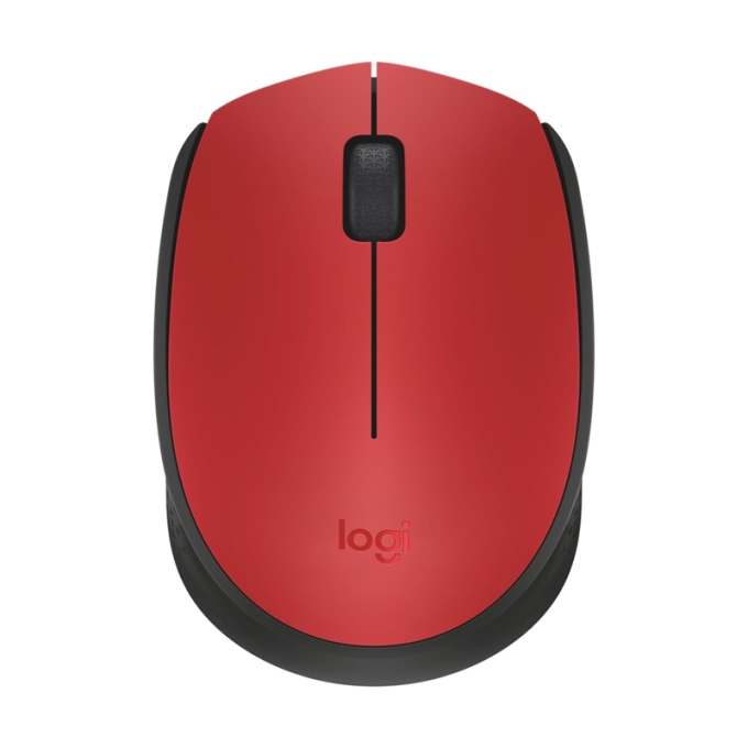 Mouse optico inalambrico Logitech M170, ambidiestro, receptor USB, 2.4 GHz, Rojo. / Logitech