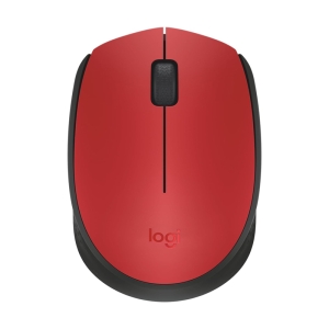 Mouse optico inalambrico Logitech M170, ambidiestro, receptor USB, 2.4 GHz, Rojo.