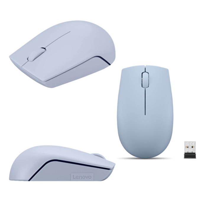 Mouse Inalambrico Compacto Lenovo 300, Color Azul Escarcha. / Lenovo