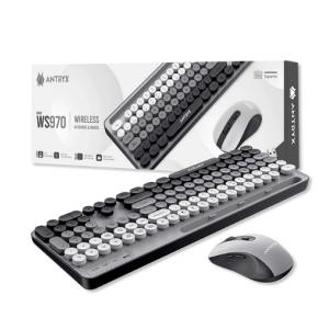 KIT WIRELESS TECLADO + MOUSE ANTRYX WS-970 GRAY, HOLDER SLOT (ASC-WS970GY) / ANTRYX
