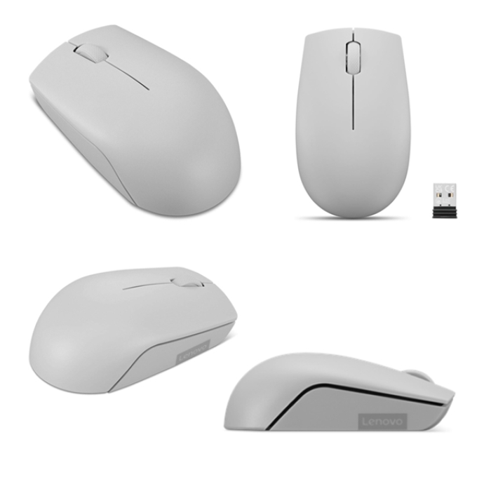 Mouse Inalambrico Compacto Lenovo 300, Color Gris Artico. / Lenovo