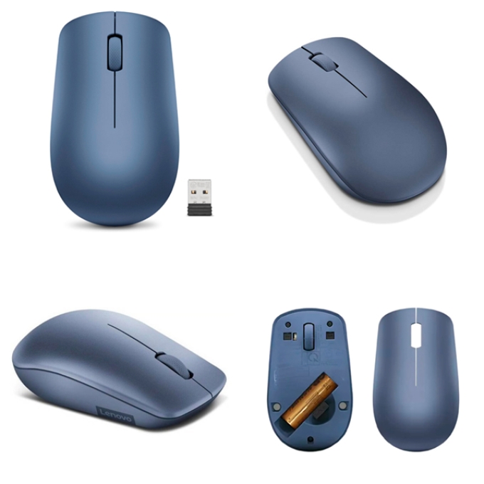 Mouse LENOVO 530, Interfaz sensor optico, 1200DPI, 3 botones, Color abismo azul / Lenovo