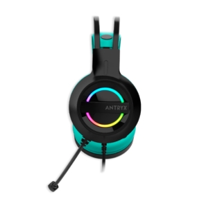 AUDIFONO C/MICROFONO ANTRYX IRIS-K Turquoise, 7.1 VIRTUAL, USB (AGH-7100KTE) / ANTRYX