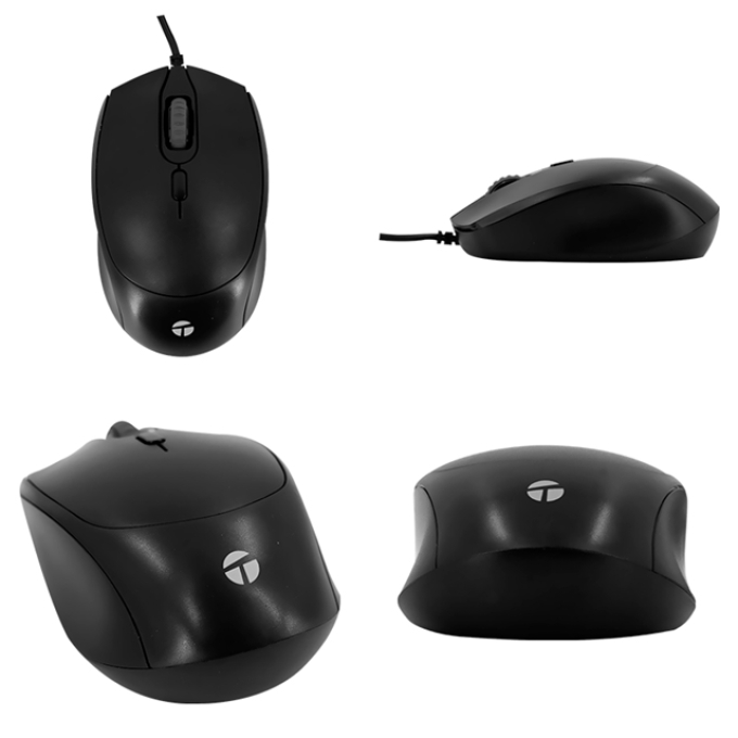 Mouse optico TEROS TE-1222S, 800-1200-1600 DPI, USB, 4 botones / Teros
