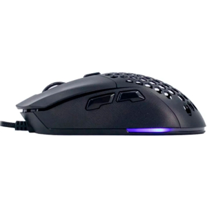 Mouse gamer TEROS TE-1232G, DPI hasta 7200, RGB, 7 botones, optico, negro / Teros