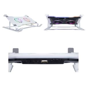 Cooler para Laptop TEROS TE-7135N, soporta tablets y notebooks de 9pulgadas hasta 16pulgadas, plateado / Teros