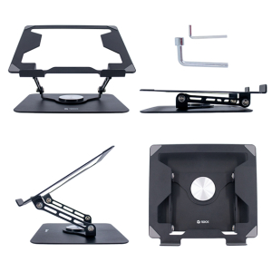 Base para Laptop / Stand TEROS TE-7021N soporta tablets y Laptops de 10 hasta 15.6 negro