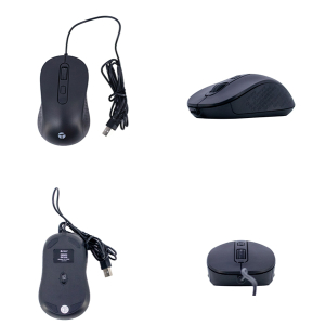 Mouse optico TEROS TE-1229S, USB, 4 botones, negro / Teros