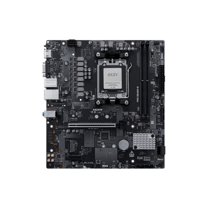 Placa Madre Motherboard MSI PRO B840M-B, Chipset AMD B840, Socket AMD AM5, mATX / MSI