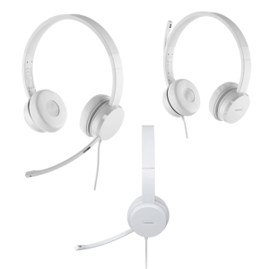Auriculares Estereo con Microfono Lenovo 110, Interfaz USB Tipo-A, Color Cloud Grey (Gris)