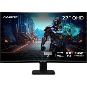 Monitor Curvo Gaming Gigabyte 27pulgadas QHD 2560X1440 180Hz 1ms GS27QCA gamer / Gigabyte