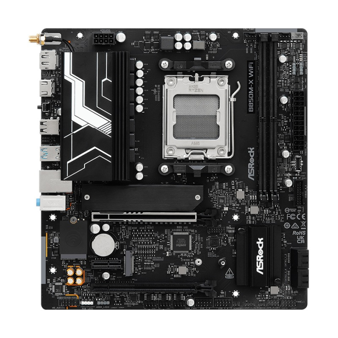 Placa Madre Motherboard ASROCK B850M-X WiFi R2.0, Chipset AMD B850, Socket AMD AM5, mATX / ASROCK