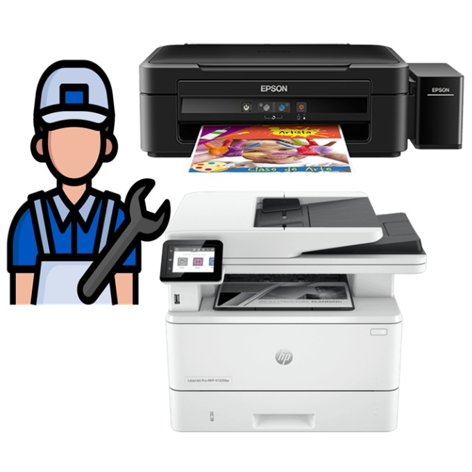 Servicio de Reparacion, Mantenimiento y Repuestos de Impresoras: de Tinta, Multifuncionales, Laser, Termicas / CompuMarket