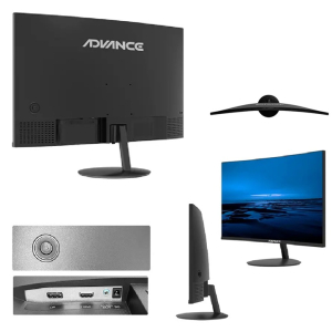 Monitor curvo ADVANCE ADV-2452S 23.6pulgadas FHD VA 100Hz 1ms HDMI VGA PARLANTES negro / ADVANCE