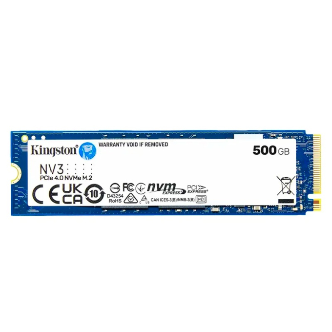 Unidad en estado solido Kingston 500GB NV3 PCIe 4.0 NVMe M.2 SSD / KINGSTON