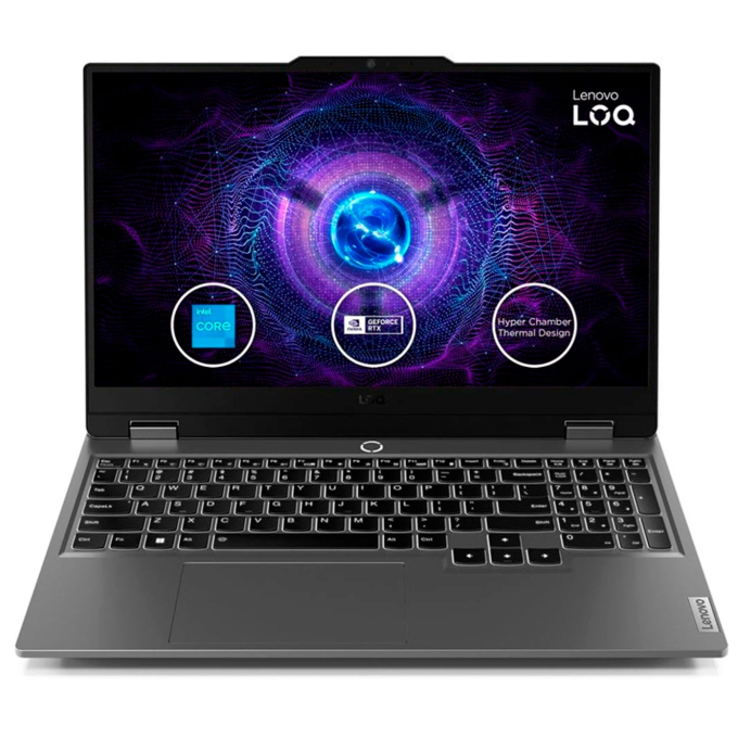 Laptop Lenovo LOQ 15IAX9, Intel i5-12450HX, Memoria RAM 8Gb, Disco Solido 512Gb SSD, Video Nvidia RTX3050 6Gb, Pantalla 15.6pulgadas FHD, gamer / Lenovo
