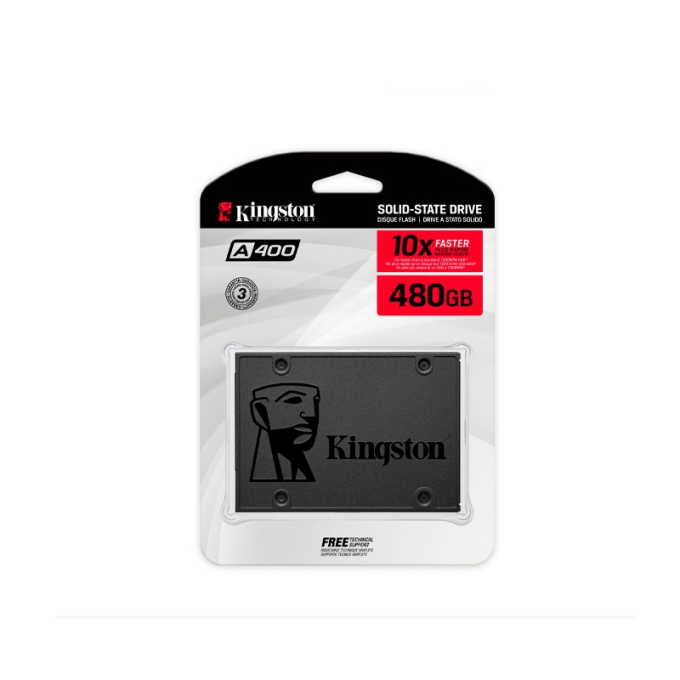 SSD KINGSTON 480GB A400 2.5 SATA 3 (UNIDAD EN ESTADO SOLIDO ) / KINGSTON