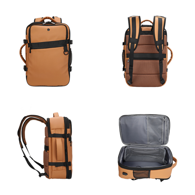 Travel Backpack TEROS TE-9038BW, para notebooks de hasta 15.6pulgadas, marron / Teros