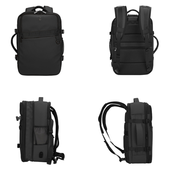 Travel Backpack TEROS TE9037BK, para notebooks de hasta 15.6pulgadas, negro / Teros