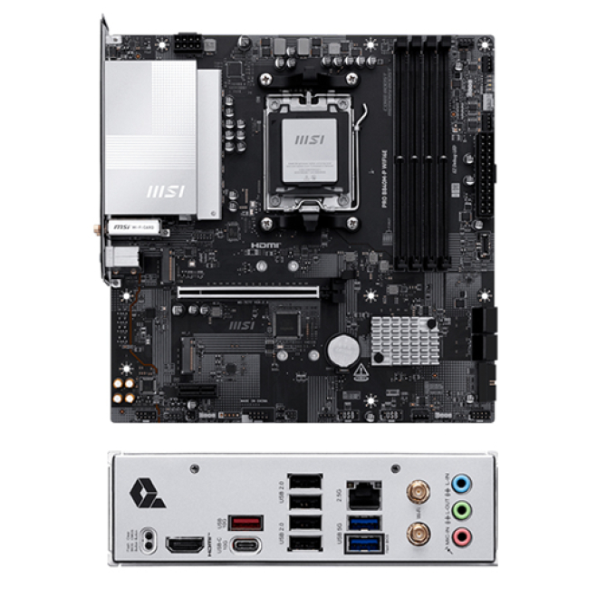 Motherboard MSI PRO B840M-P WIFI6E, Chipset AMD B840, Socket AMD AM5, mATX / MSI